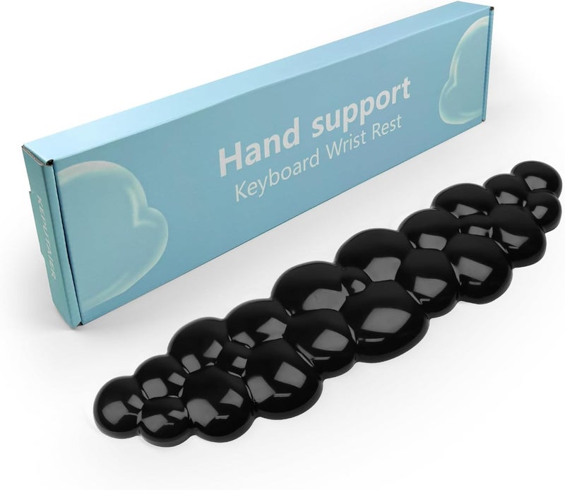KEPUTAIER Gel Cloud Keyboard Wrist Rest, Cute Wrist Support and Arm Support Keyboard Rest for Keyboard Typing Pain Relief，Suitable for Office/Computer/Laptop/Gaming（Keyboard Wrist Rest Black ） - Image 1